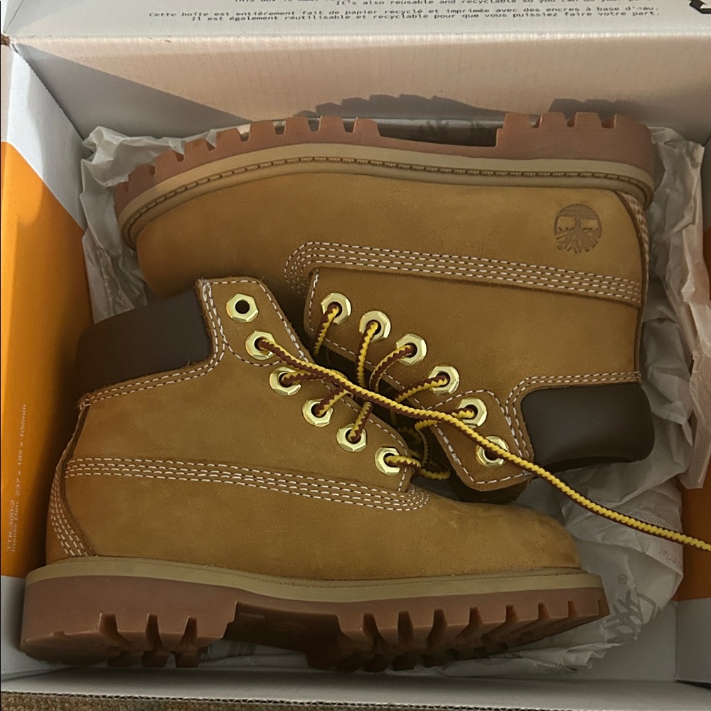 Timberland Kids Brown Leather Boots